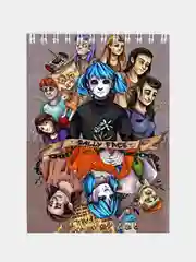 Красный блокнот аниме Бродячие псы, Салли Фейс, Bungou stray dogs, Sally Face