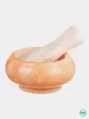 Серый меланж ступка с пестиком из мрамора, 9х4,5 см