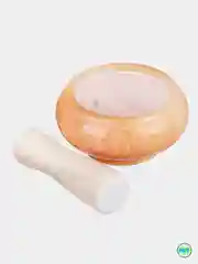 Серый меланж ступка с пестиком из мрамора, 9х4,5 см