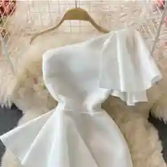 Белый вечернее праздничное платье