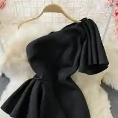 Черный вечернее праздничное платье