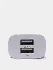 Голубой сетевое зарядное устройство на 2 USB / СЗУ блок питания, адаптер для розетки с подсветкой