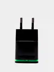 Черный сетевое зарядное устройство на 2 USB / СЗУ блок питания, адаптер для розетки с подсветкой