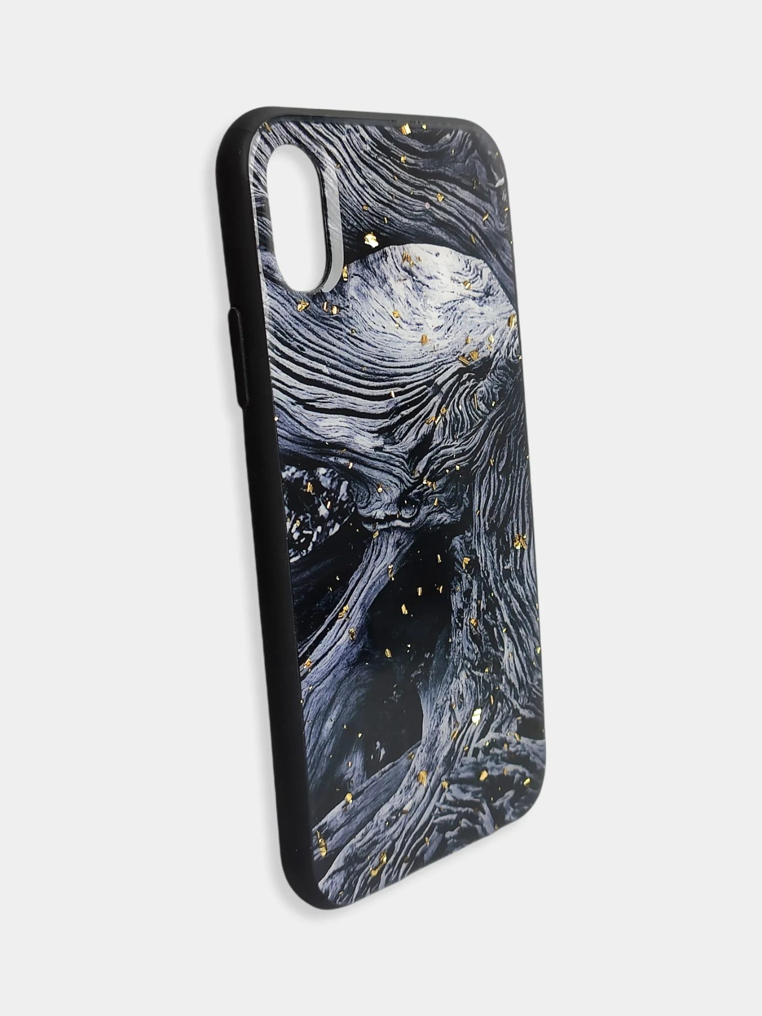 Тёмно-коричневый чехол накладка с рисунком принтом картинкой для Iphone 7+ 8 plus xr гитара лебеди