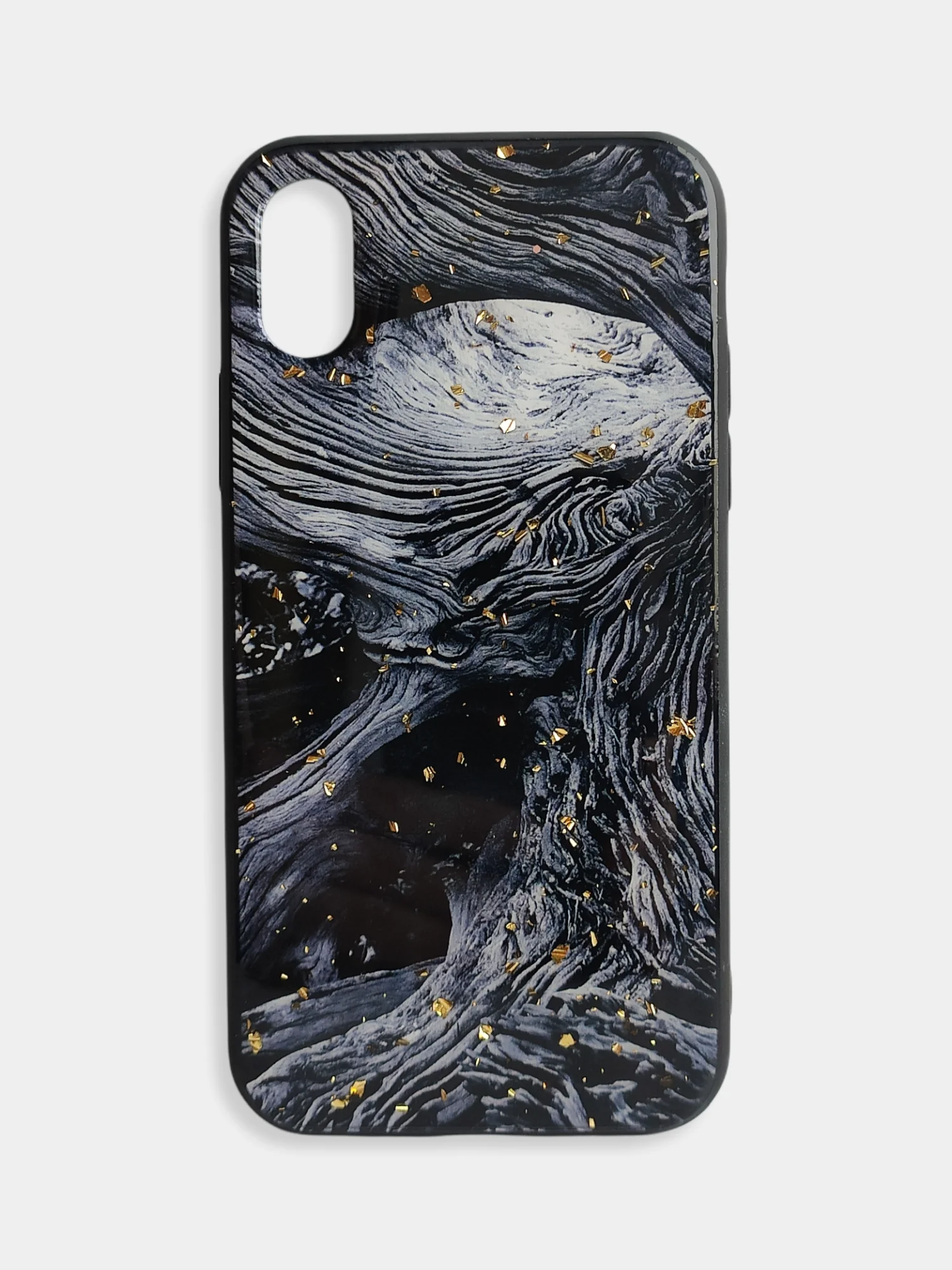 Тёмно-коричневый чехол накладка с рисунком принтом картинкой для Iphone 7+ 8 plus xr гитара лебеди