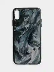 Угольный чехол накладка с рисунком принтом картинкой для Iphone 7+ 8 plus xr гитара лебеди