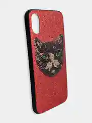 Вишнёвый чехол накладка с блестками для iphone 6+/6s plus 7+ 8+ xs xr xs max 11 pro max 11 про