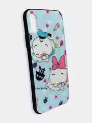 Небесно-голубой стеклянный чехол с рисунком принтом картинкой для iphone 11 pro max xs max xr 6s 7+ 8 plus