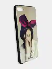 Светло-коричневый стеклянный чехол с рисунком принтом картинкой для iphone 11 pro max xs max xr 6s 7+ 8 plus