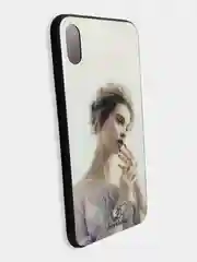 Серебряный стеклянный чехол с рисунком принтом картинкой для iphone 11 pro max xs max xr 6s 7+ 8 plus