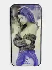 Серый меланж стеклянный чехол с рисунком принтом картинкой для iphone 11 pro max xs max xr 6s 7+ 8 plus