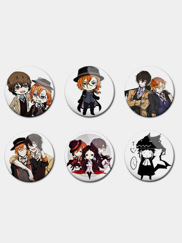 Значки аниме Bungou stray dogs (Бродячие псы)
