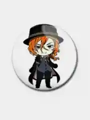 Белый значки аниме Bungou stray dogs (Бродячие псы)