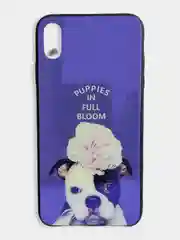 Сиреневый стеклянный чехол с рисунком принтом картинкой для iphone 11 pro max xs max xr 6s 7+ 8 plus
