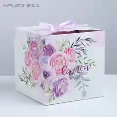 Марсала коробка складная девушке, 20 видов