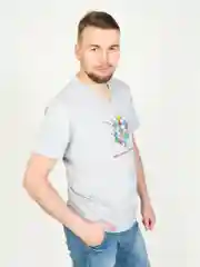Серый milena21 Футболка мужская "Кубик"