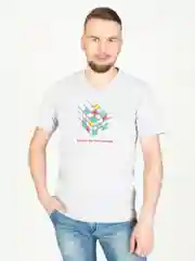 Белый milena21 Футболка мужская "Кубик"