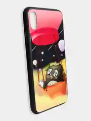 Фиолетовый стеклянный чехол с рисунком принтом картинкой для iphone 11 pro max xs max xr 6s 7+ 8 plus