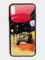 Фиолетовый стеклянный чехол с рисунком принтом картинкой для iphone 11 pro max xs max xr 6s 7+ 8 plus