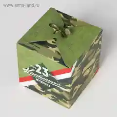 Зеленый коробка складная, к 23 февраля, 5 видов