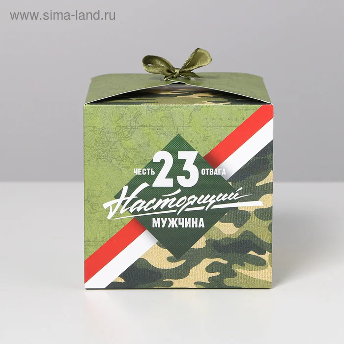 Зеленый коробка складная, к 23 февраля, 5 видов