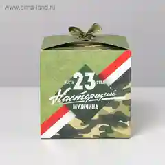 Зеленый коробка складная, к 23 февраля, 5 видов