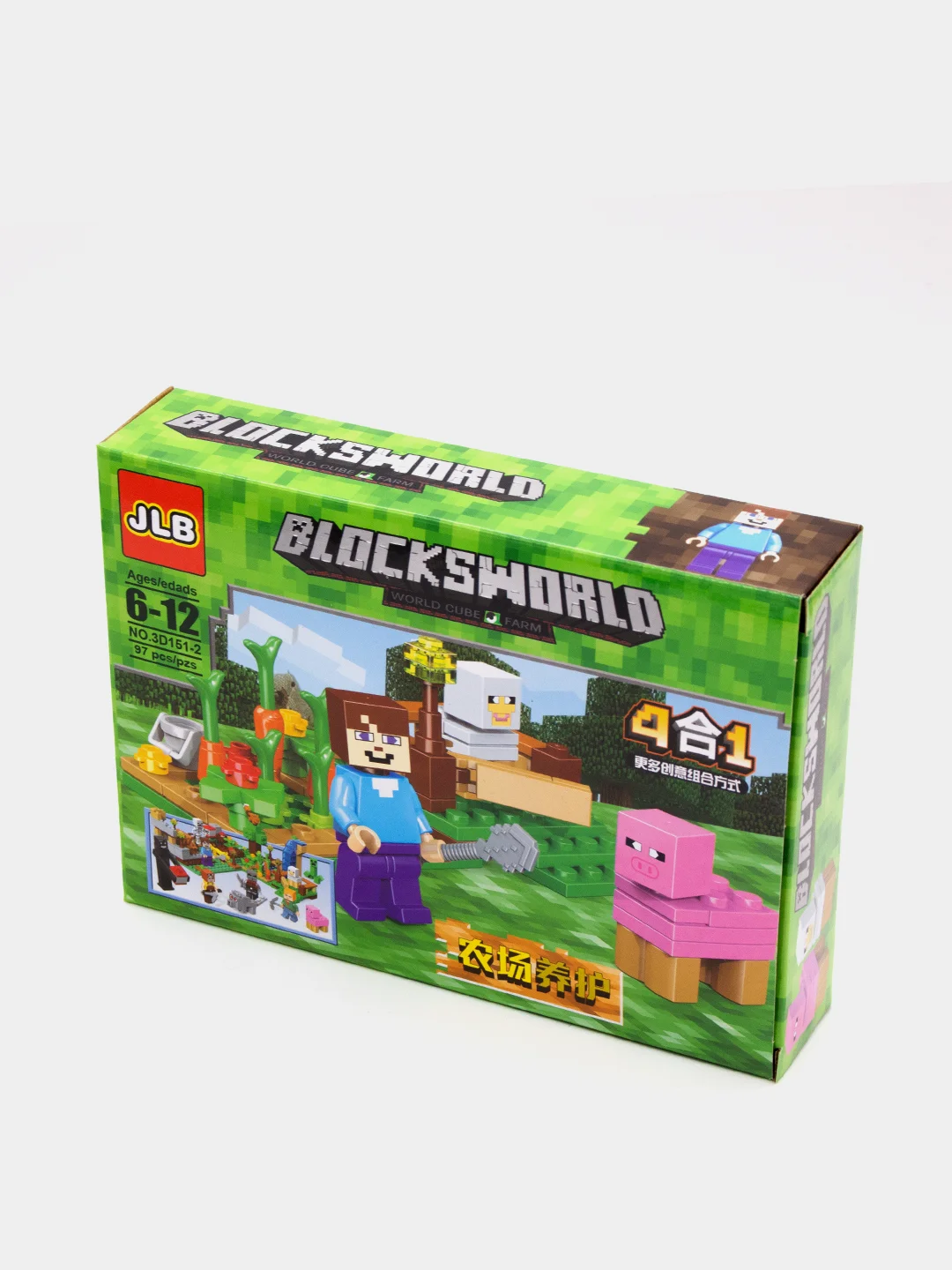 Конструктор Майнкрафт 97 деталей Blocksworld