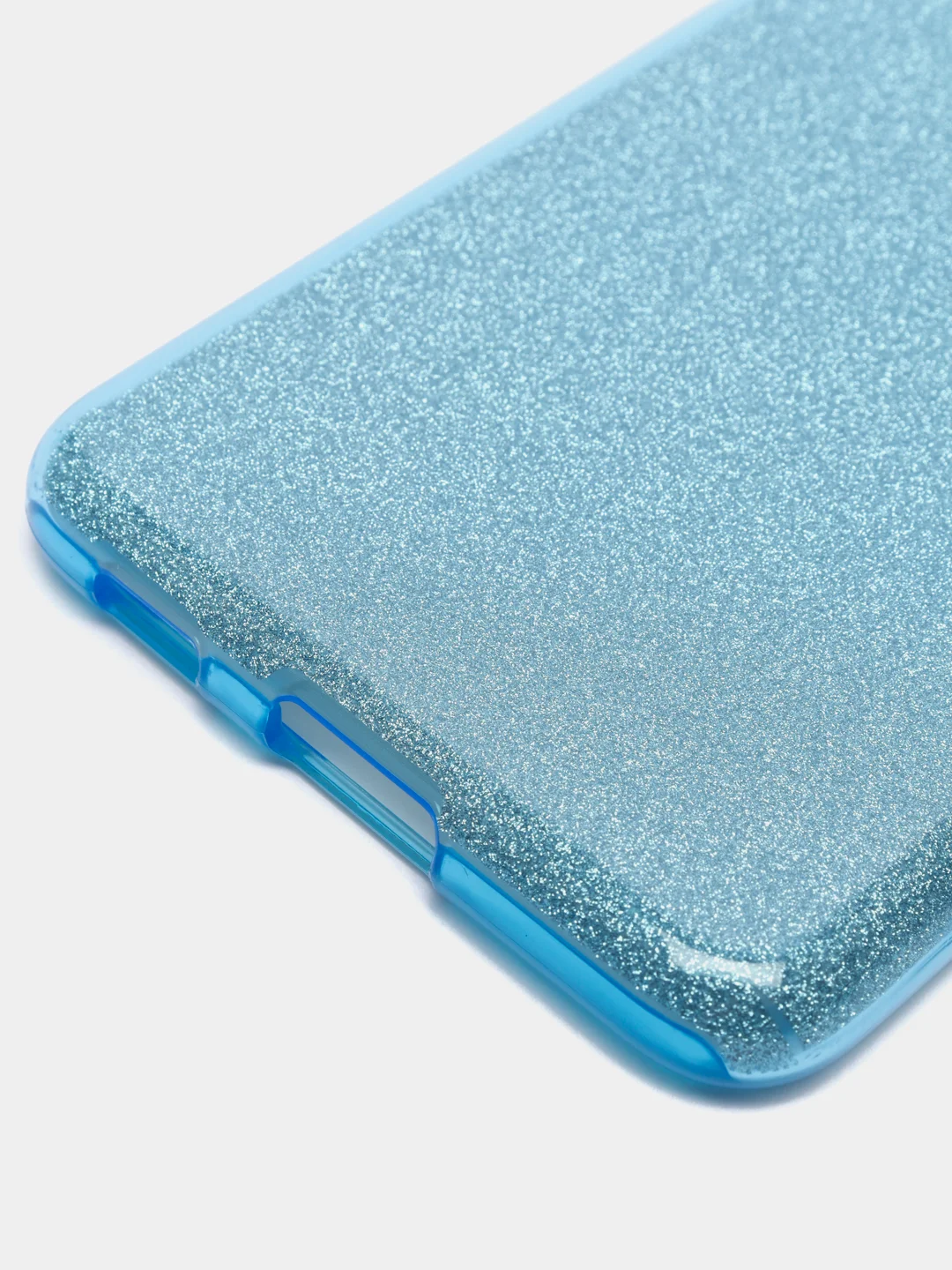 Голубой чехол блестящий SAMSUNG S21