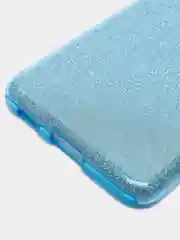 Голубой чехол блестящий SAMSUNG S21
