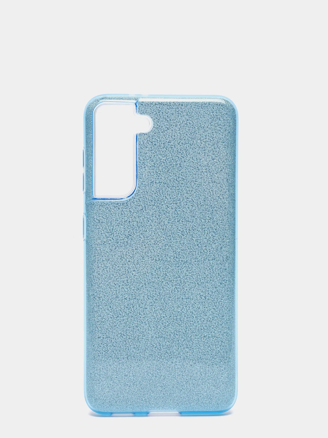 Голубой чехол блестящий SAMSUNG S21