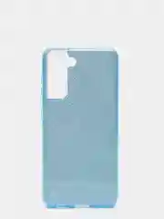 Голубой чехол блестящий SAMSUNG S21