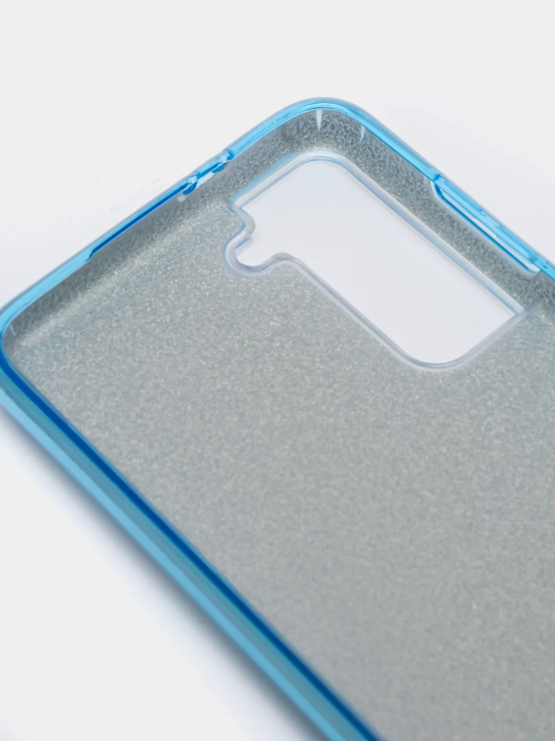 Голубой чехол блестящий SAMSUNG S21