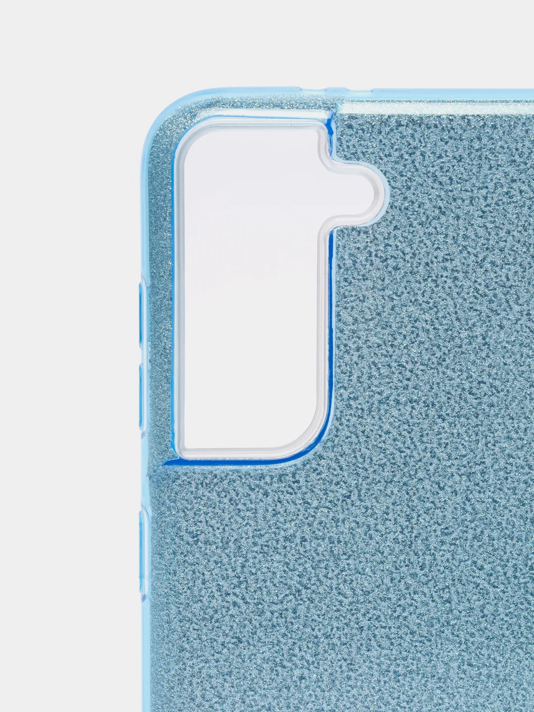 Голубой чехол блестящий SAMSUNG S21