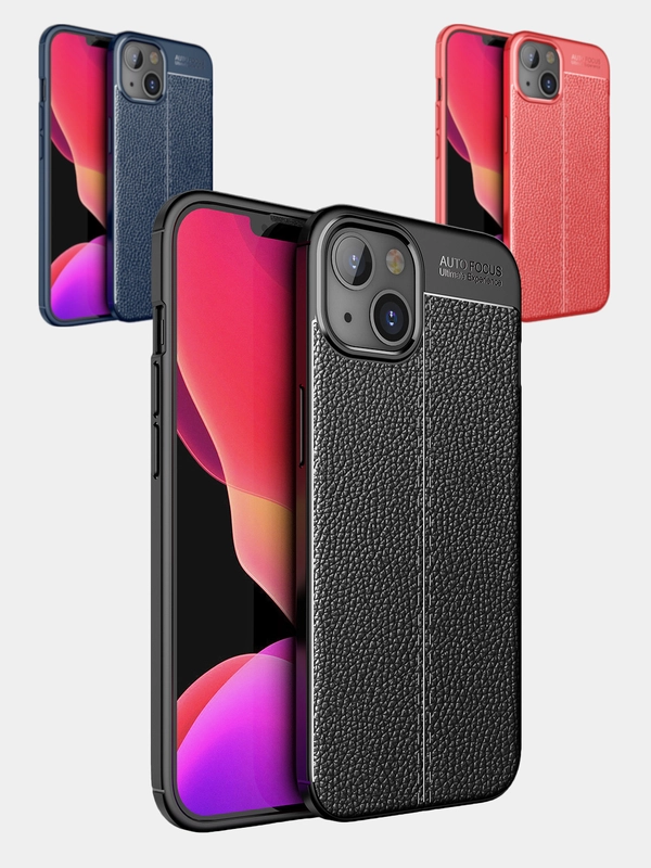 Противоударный,  кожаный  чехол на iPhone 13 / 13 Pro / 13 Pro max / 13 mini
