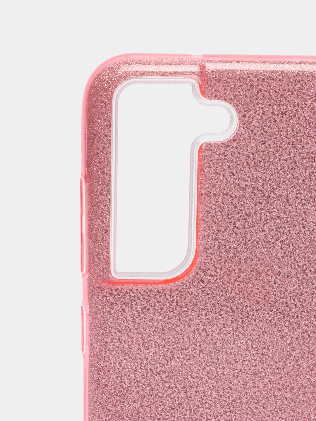 Розовый чехол блестящий для SAMSUNG S21 FE
