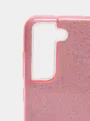 Розовый чехол блестящий для SAMSUNG S21 FE