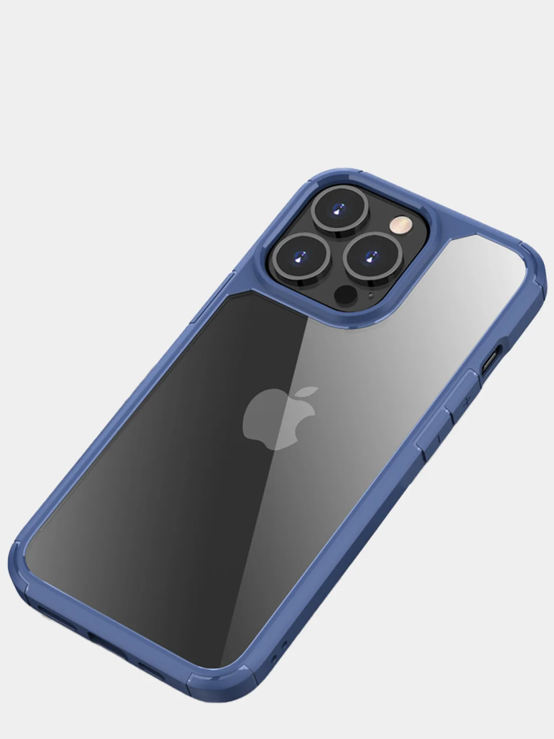 Синий противоударный, прозрачный чехол на iPhone 13 / 13 Pro / 13 Pro max / 13 mini