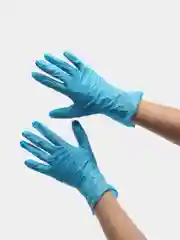 Светло-синий перчатки нитриловые, одноразовые