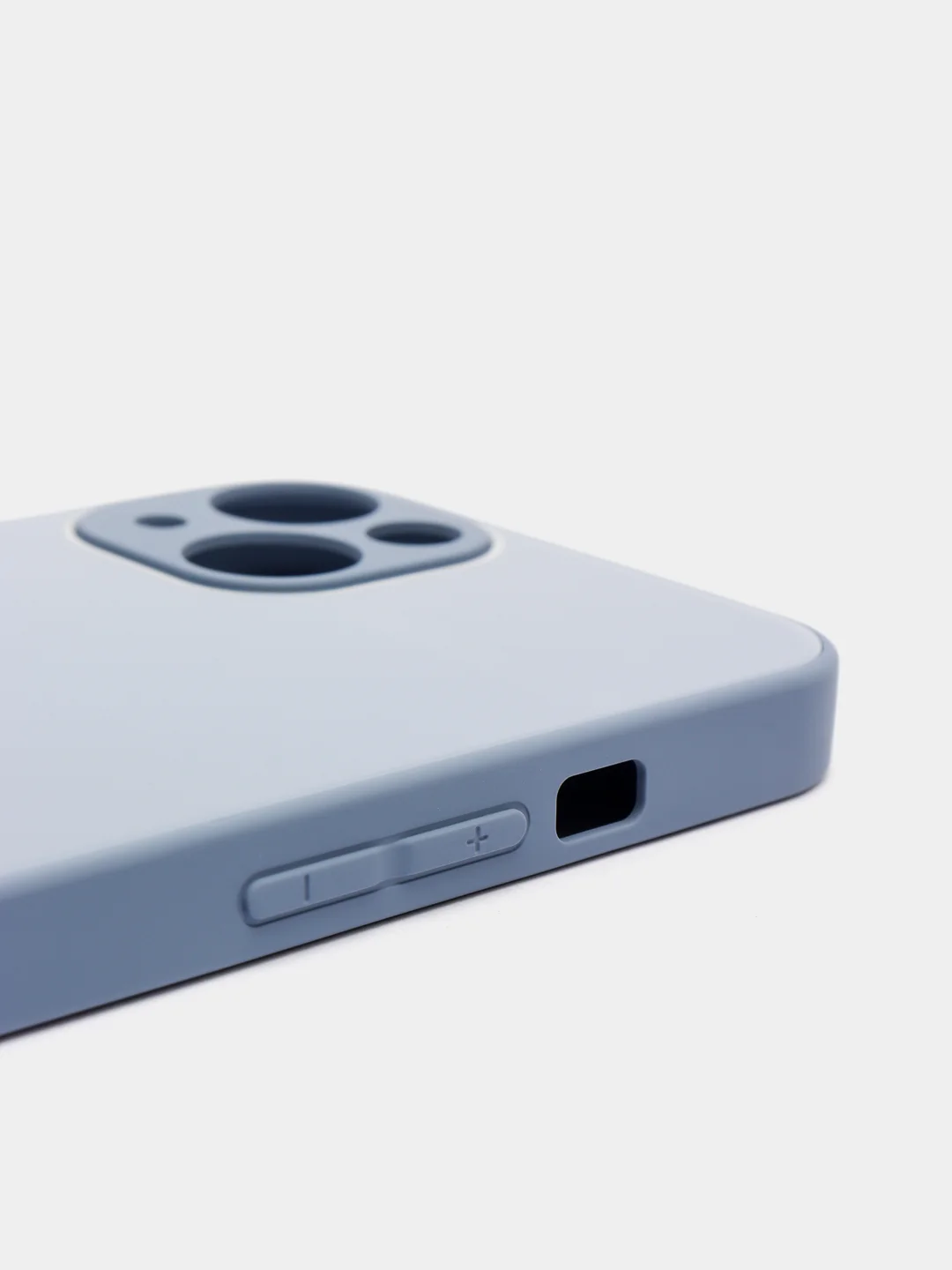 Индиго чехол для  iPhone 13, Айфон 13 силиконовый со стеклянной панелью