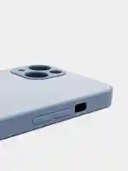 Индиго чехол для  iPhone 13, Айфон 13 силиконовый со стеклянной панелью