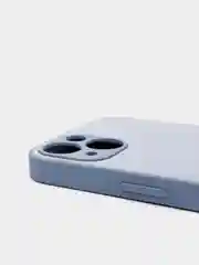 Индиго чехол для  iPhone 13, Айфон 13 силиконовый со стеклянной панелью