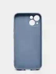 Индиго чехол для  iPhone 13, Айфон 13 силиконовый со стеклянной панелью