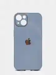 Индиго чехол для  iPhone 13, Айфон 13 силиконовый со стеклянной панелью