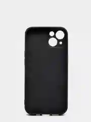 Черный чехол для  iPhone 13, Айфон 13 силиконовый со стеклянной панелью