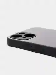 Черный чехол для  iPhone 13, Айфон 13 силиконовый со стеклянной панелью