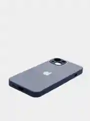 Индиго чехол для  iPhone 13, Айфон 13 силиконовый со стеклянной панелью