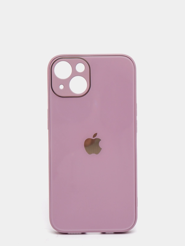Чехол для  iPhone 13, Айфон 13 силиконовый со стеклянной панелью