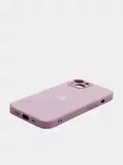 Бежевый меланж чехол для  iPhone 13, Айфон 13 силиконовый со стеклянной панелью