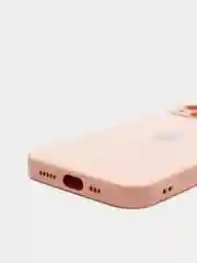 Пудровый чехол для  iPhone 13, Айфон 13 силиконовый со стеклянной панелью
