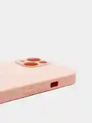 Пудровый чехол для  iPhone 13, Айфон 13 силиконовый со стеклянной панелью
